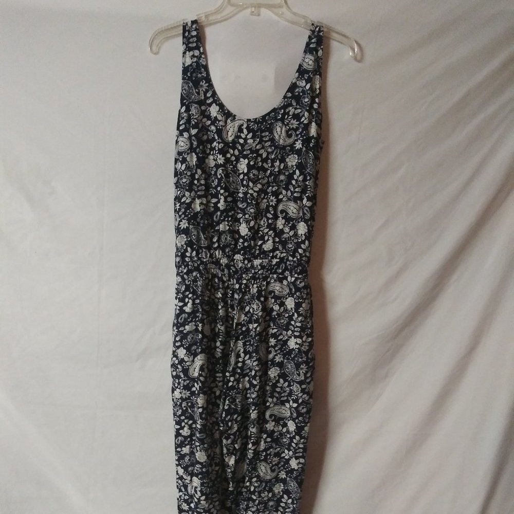 American Living Blue Floral Print Romper